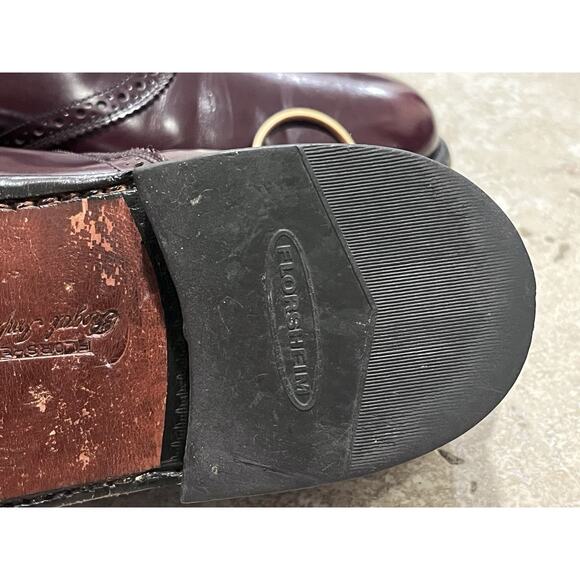 FLORSHEIM IMPERIAL Men's Leather Dress Shoes Blucher Brown Cordovan VTG USA 10D - Picture 8 of 15
